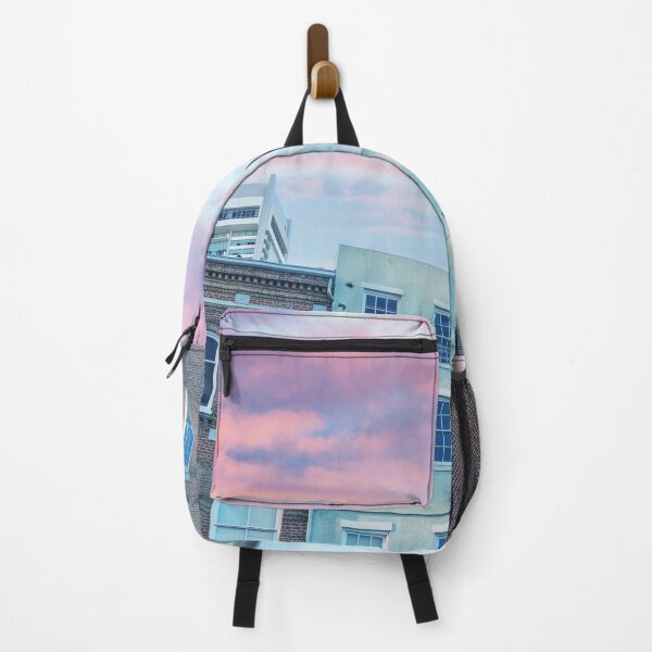 Item preview, Pink Purple and Blue Summer Sunset Buildings View designed and sold by CheraeLynn.