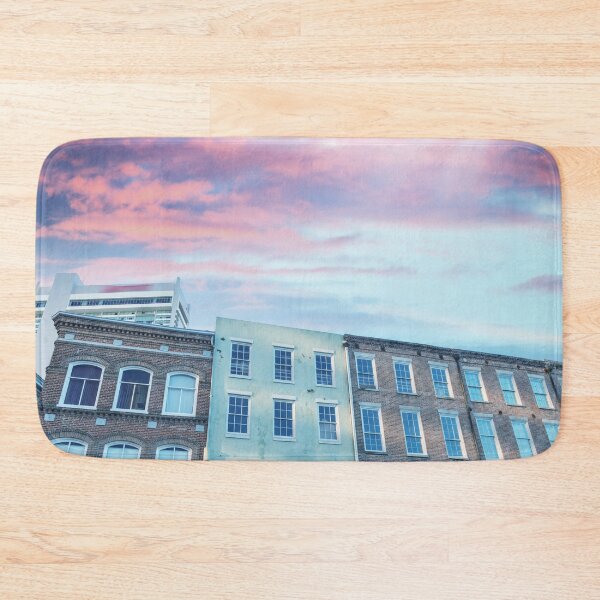 Item preview, Pink Purple and Blue Summer Sunset Buildings View designed and sold by CheraeLynn.