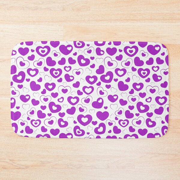 Item preview, Dark Orchid Purple Solid and Frame Hearts on White Background designed and sold by Darcy777.