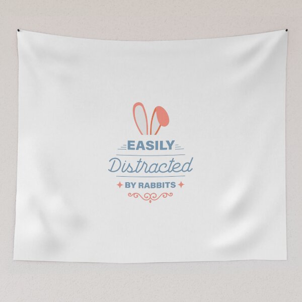 Item preview, Easily Distracted By Rabbits designed and sold by GoldenDov.