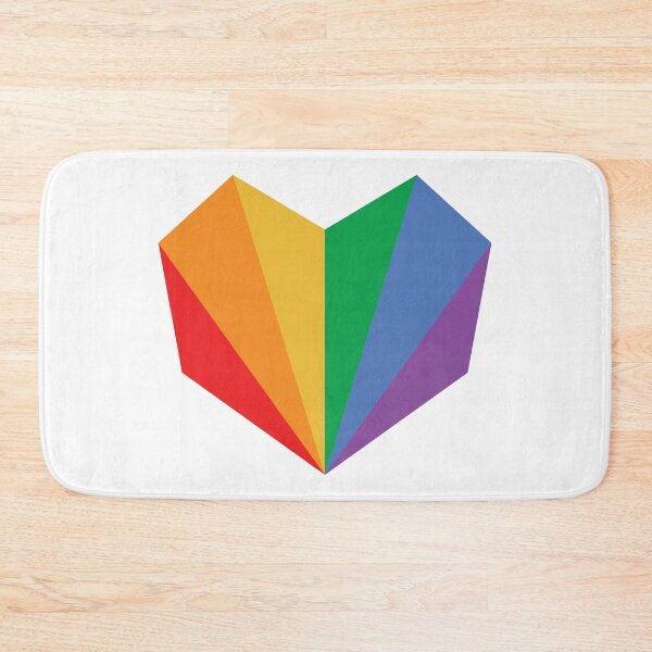 Item preview, Gay Pride Flag LGBT Geometric Heart designed and sold by BunnyPrinceDegn.