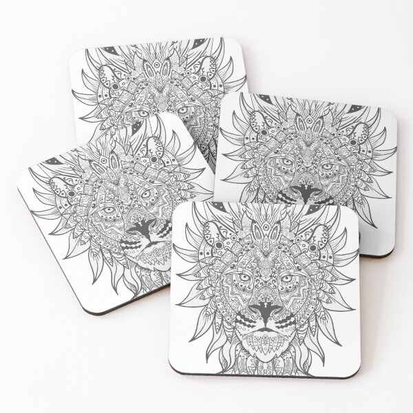Item preview, the design of a lion in a Mandala style designed and sold by libbergina.