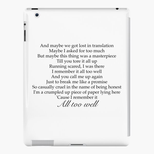 Baby Just Say Yes Taylor Swift | iPad Case & Skin