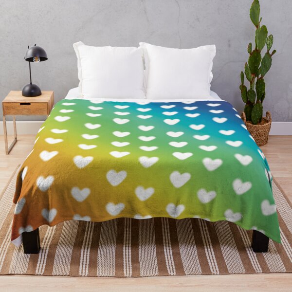 Item preview, Rainbow and White Hearts Pattern designed and sold by ToriaScarlett.