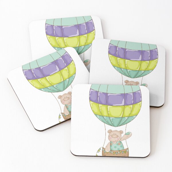 Item preview, Bear on hot air balloon, Flight Hot air balloon, Creative cartoon bear  designed and sold by Bashar-Design.