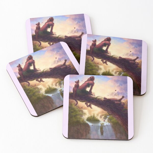 Item preview, Jungle Beauty | Jane at the Forest Vista with her Cats designed and sold by Andrew Gaia.