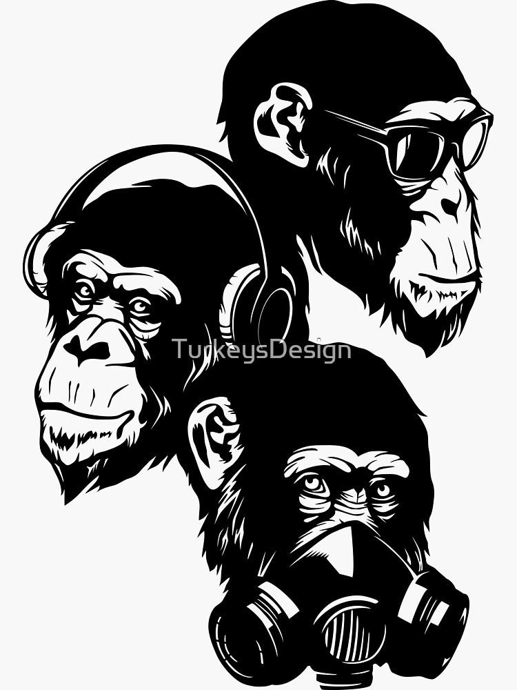 This Preppy Three Monkeys Sticker Is High Quality And Cheap