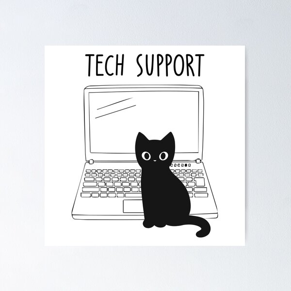 Artikel-Vorschau von Technischer Support für Katzen, designt und verkauft von Hapo Team.