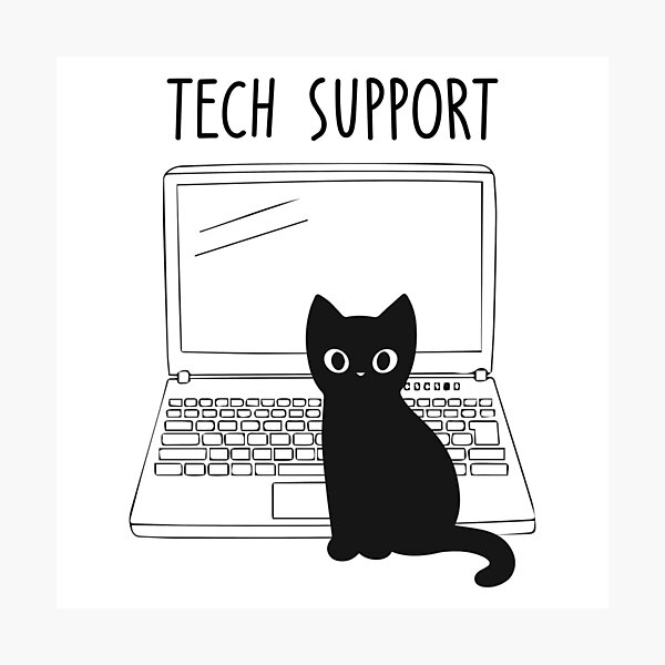 Artikel-Vorschau von Technischer Support für Katzen, designt und verkauft von Hapo Team.