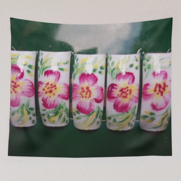 Item preview, Pansy flower on artificial nails designed and sold by Lan thi Nguyen.
