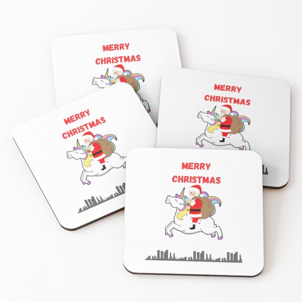 Item preview, Merry Christmas Cute Santa Riding A Unicorn  designed and sold by Rpgpbp.