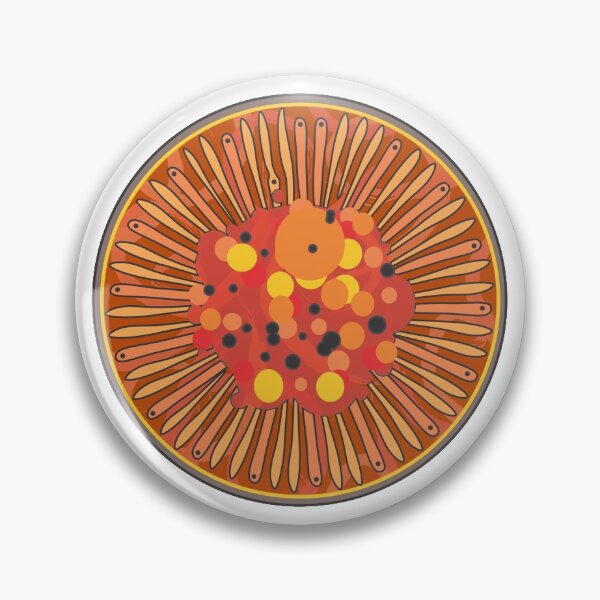 Item preview, Diatom - Lindavia comensis (red, artwork) designed and sold by DiatomsATTACK.