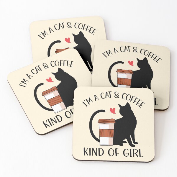 Item preview, I'm A Cat And Coffee Kind Of Girl designed and sold by OnepixArt.