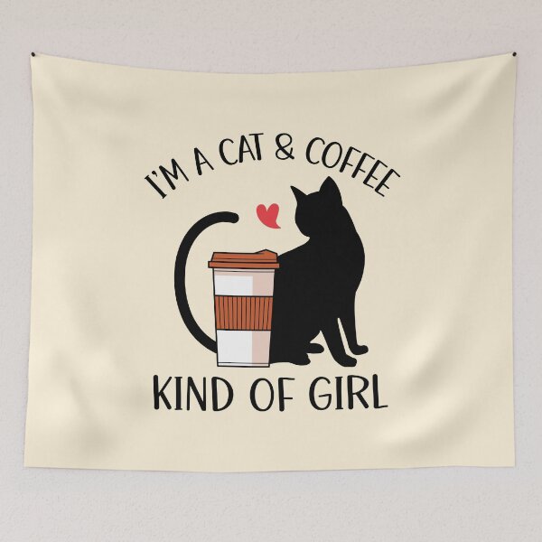 Item preview, I'm A Cat And Coffee Kind Of Girl designed and sold by OnepixArt.