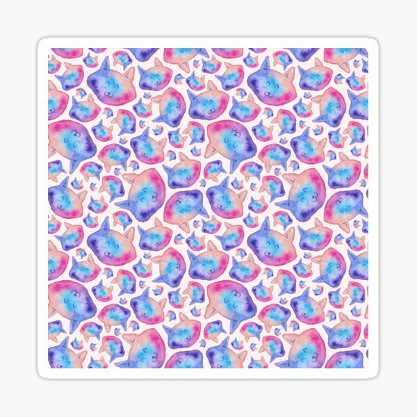 Rainbow Cats Pattern Sticker