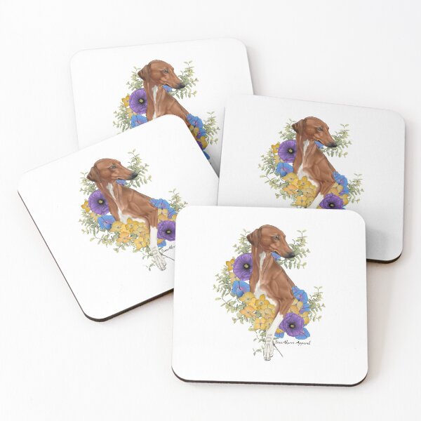 Item preview, Red Azawakh Floral designed and sold by SinnAkerri.