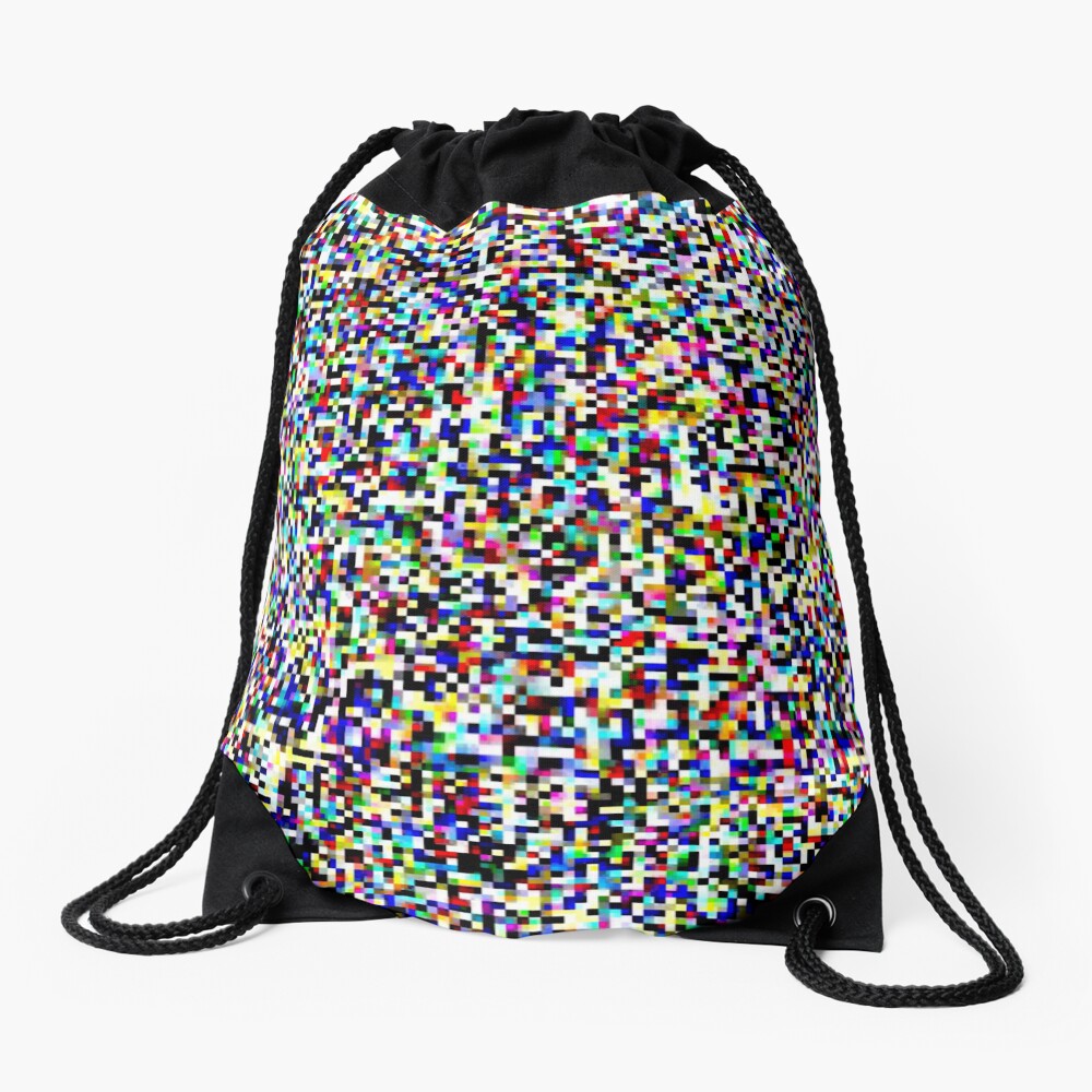 Tv Static Drawstring Bag
