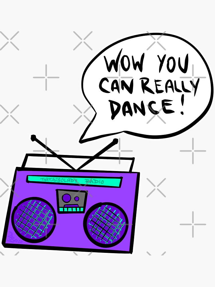 Wow You Can Really Dance - Purple Boombox by that5280lady