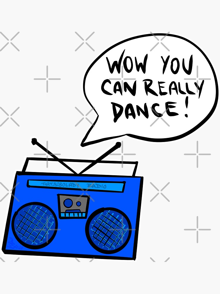Wow You Can Really Dance - Blue Boombox by that5280lady