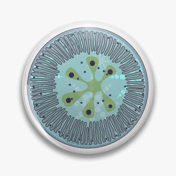 Item preview, Diatom - Lindavia ocellata (green, artwork) designed and sold by DiatomsATTACK.