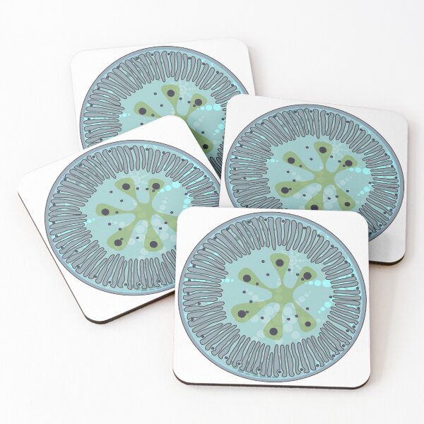 Item preview, Diatom - Lindavia ocellata (green, artwork) designed and sold by DiatomsATTACK.