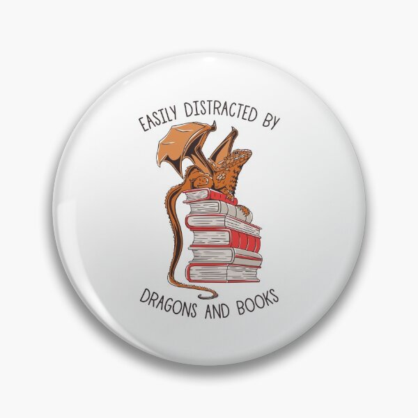 Item preview, Easily Distracted By Dragons And Books designed and sold by OnepixArt.