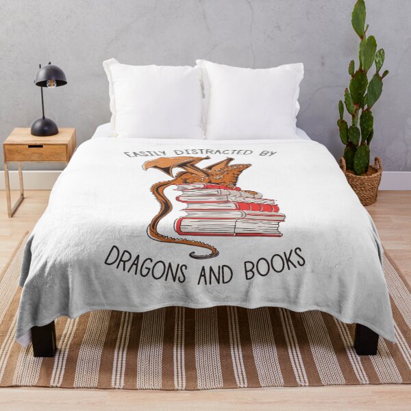 Item preview, Easily Distracted By Dragons And Books designed and sold by OnepixArt.