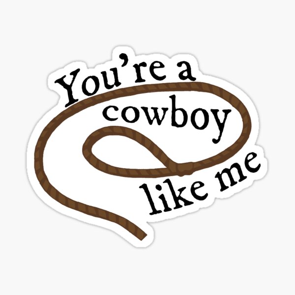 evermore-cowboy-like-me-taylor-swift-sticker-sticker-for-sale-by