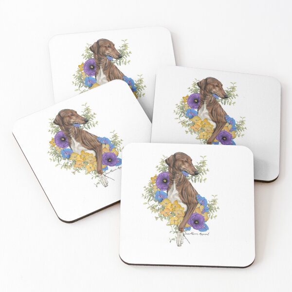 Item preview, Red Brindle Azawakh Floral designed and sold by SinnAkerri.