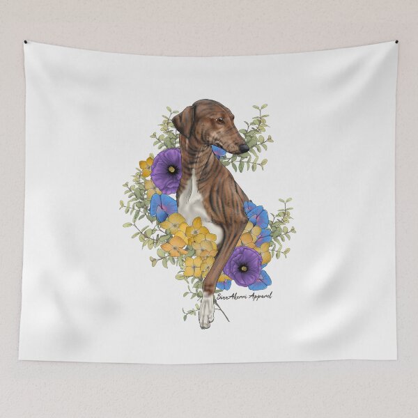 Item preview, Red Brindle Azawakh Floral designed and sold by SinnAkerri.