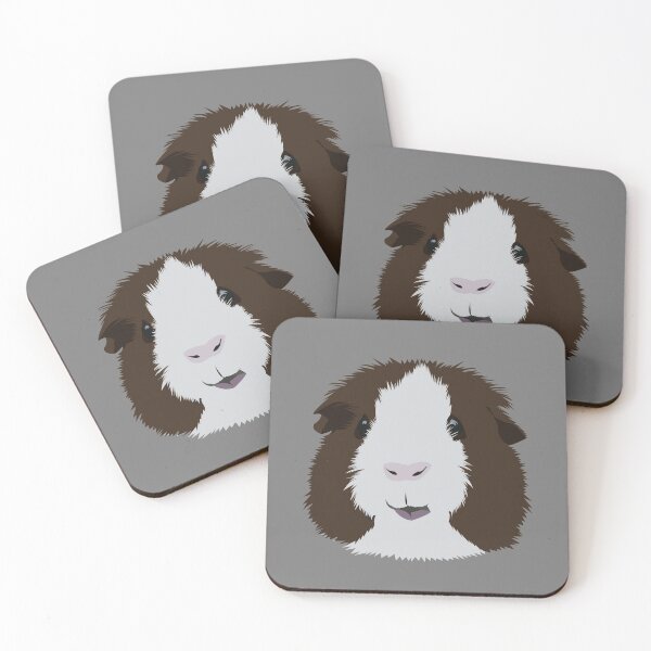 Item preview, Brown and White Guinea Pig designed and sold by KCPetPortraits.