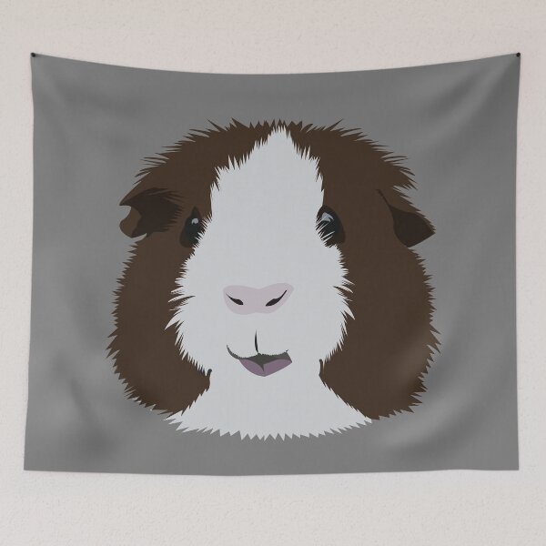 Artikelvorschau, Braunes und weißes Meerschweinchen entworfen und verkauft von KCPetPortraits.
