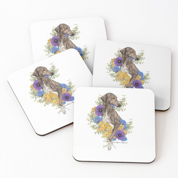 Item preview, Cream Brindle Azawakh Floral designed and sold by SinnAkerri.