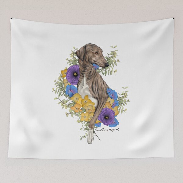 Item preview, Cream Brindle Azawakh Floral designed and sold by SinnAkerri.
