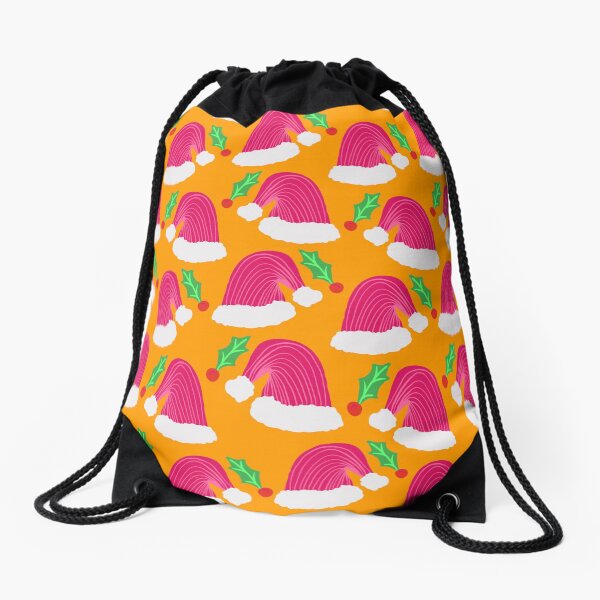 Santa hats Drawstring Bag