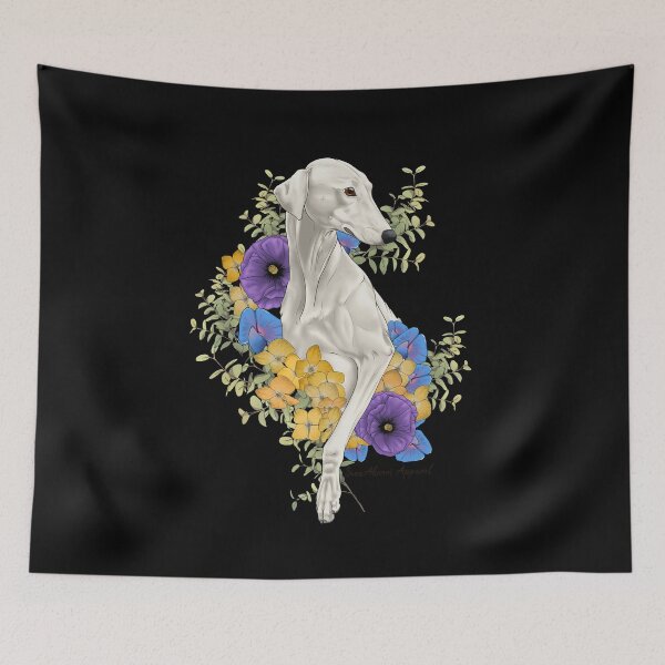 Item preview, White Azawakh Floral designed and sold by SinnAkerri.