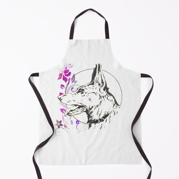 Item preview, German Shepherd Dog with Floral accent Illustration Simple Graphic Design designed and sold by JustincredibleT.