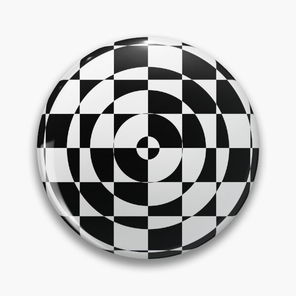 Item preview, Op Art Black and White Abstract Checkered Circles designed and sold by hyproinc.