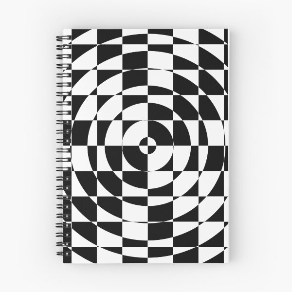 Item preview, Op Art Black and White Abstract Checkered Circles designed and sold by hyproinc.