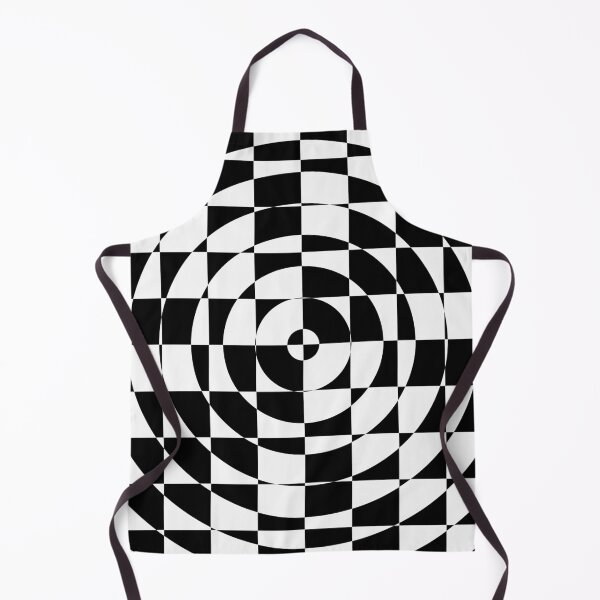 Item preview, Op Art Black and White Abstract Checkered Circles designed and sold by hyproinc.