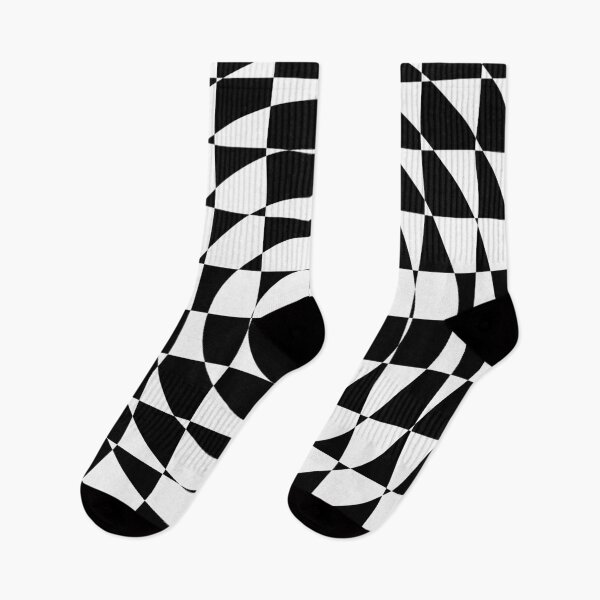 Aperçu de l'œuvre Cercles à carreaux abstraits noir et blanc Op Art créée et vendue par hyproinc.