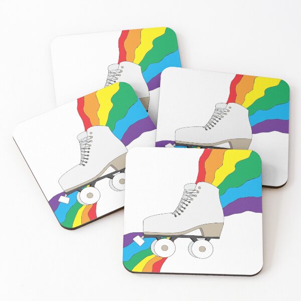 Item preview, LGBT Pride rainbow roller skates designed and sold by Evelyn Montgomery.
