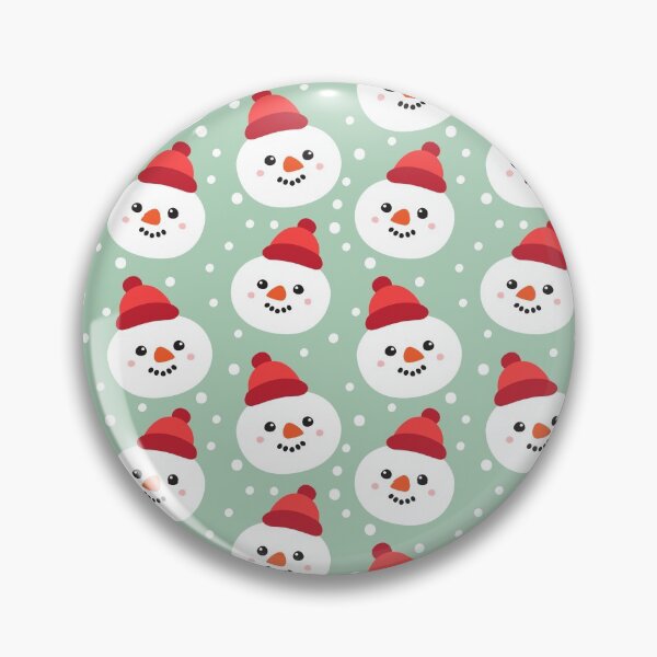 Item preview, Seamless snowman pattern on mint designed and sold by Svetsol.