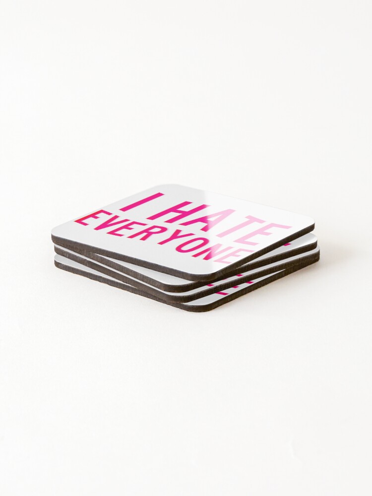 Thumbnail 4 of 5, Coasters (Set of 4), I Hate Everyone designed and sold by RabbitLair.