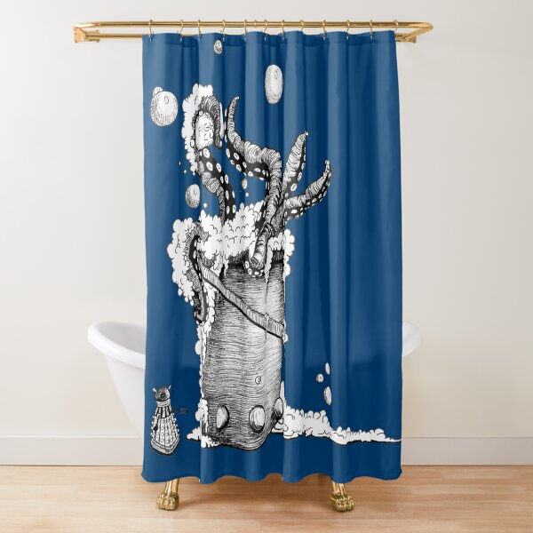 Dalek taking a bath Shower Curtain