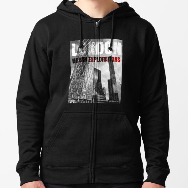 London Docklands Towers Zipped Hoodie