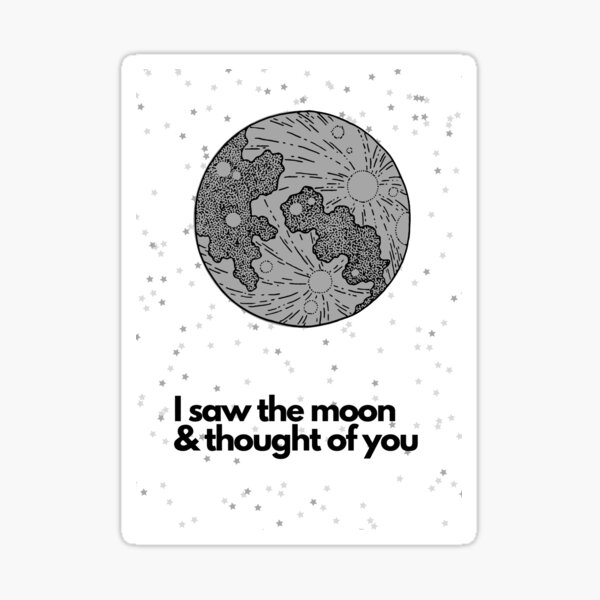 I saw the moon and thought of you Sticker