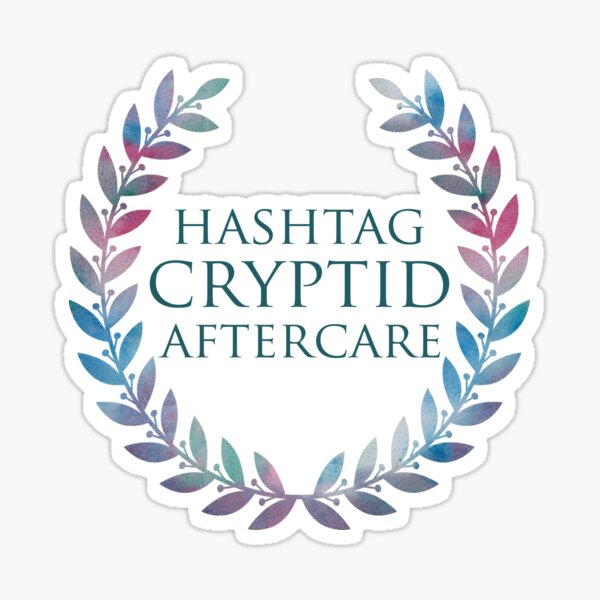 Hashtag Cryptid Aftercare Sticker