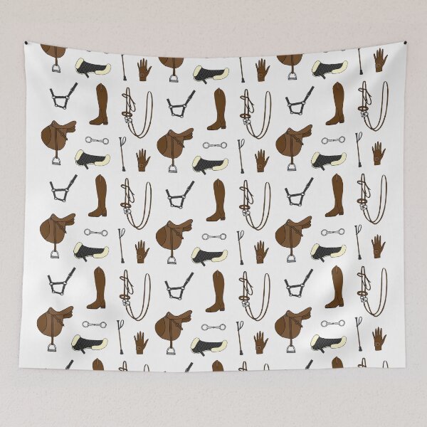 Item preview, Seamless equestrian horse equipment pattern designed and sold by Svetsol.