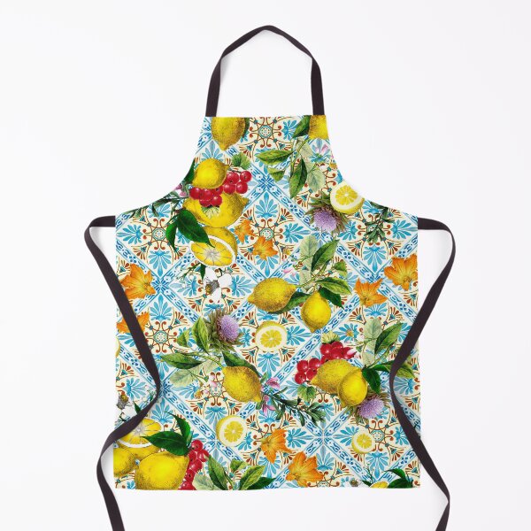 Item preview, Sicilian lemons and romantic tiles cottagecore aesthetic designed and sold by PG Illustration.